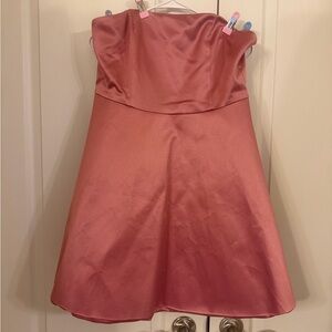 Fashion Nova Backless Blush Pink Satin Dress
